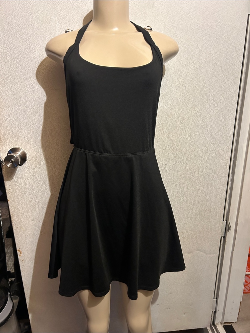 Cupshe Black Halter Skater Dress